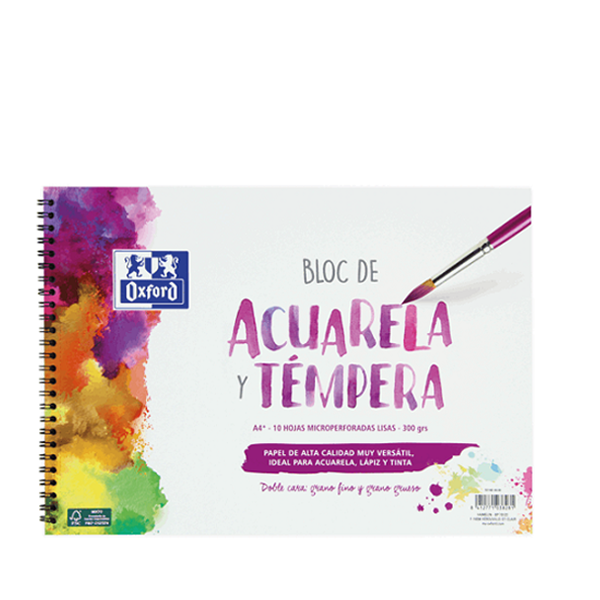 Bloc acuarela Oxford tapa dura
