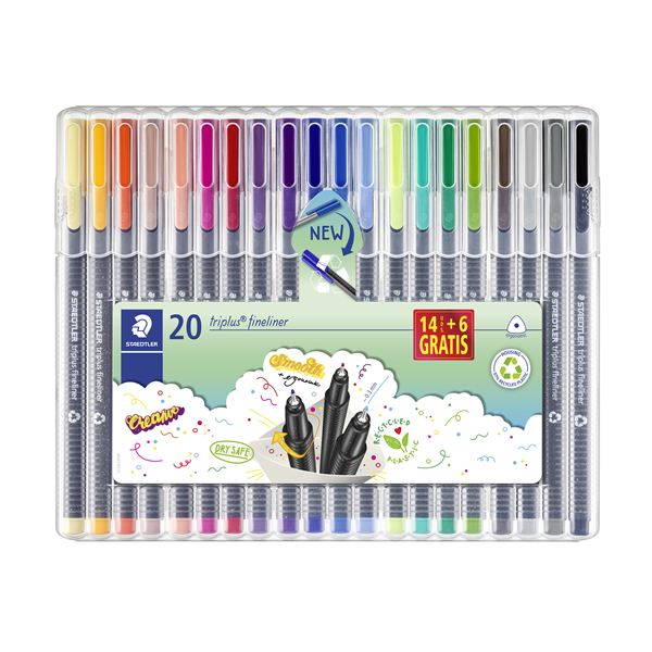 Staedtler triplus 334 fineliner 20 u.