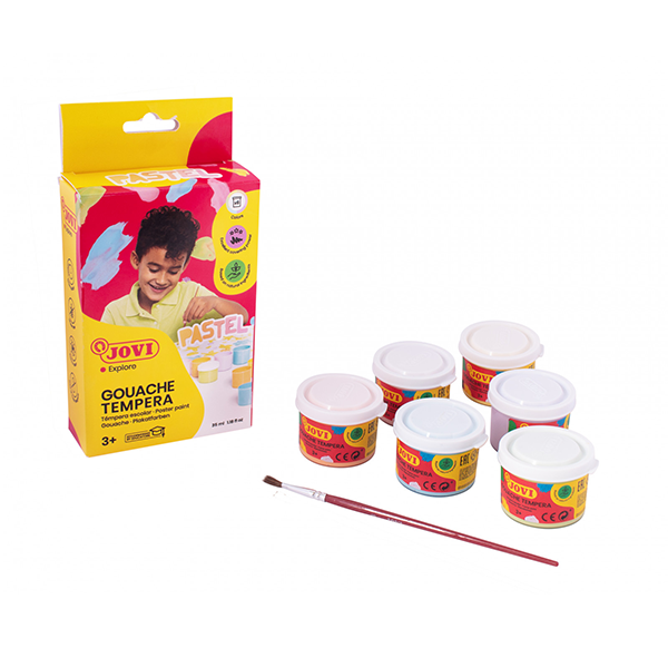 Témpera Jovi pastel 35 ml 6 u. con pincel
