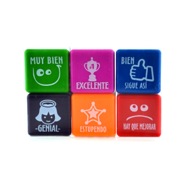 Sellos emociones aula. Pack 6