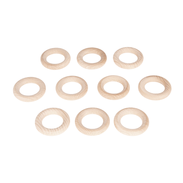 Conjunto 10 anillos madera Ø56 mm