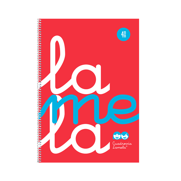 Cuaderno cuadrovia Lamela tapa pp. folio 4 mm.