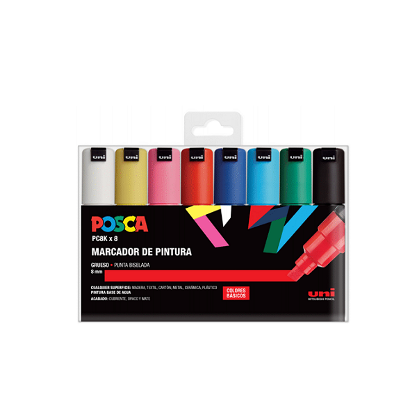 Rotulador Uni posca PC-8K. Estuche 8 u.