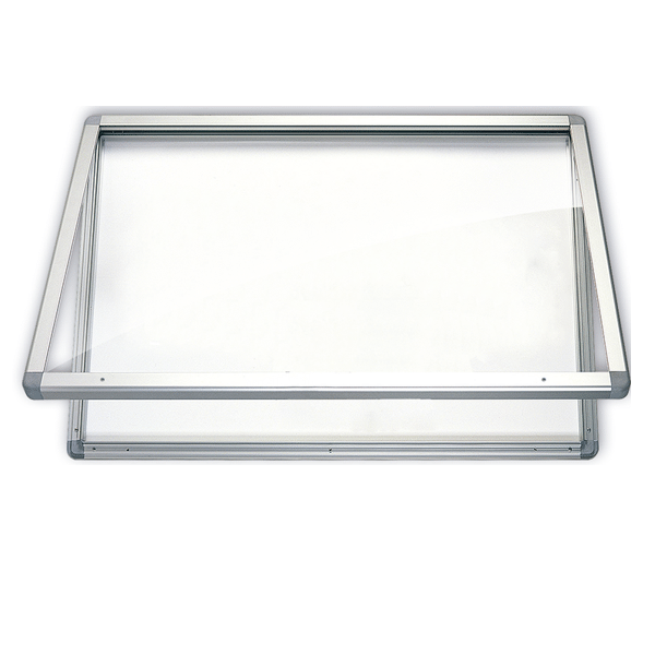 Vitrina exterior blanca horizontal