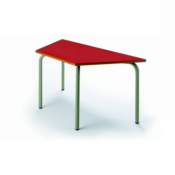 Mesa trapezoidal 205 - 120x3 l60 cm. pata verde alt.60