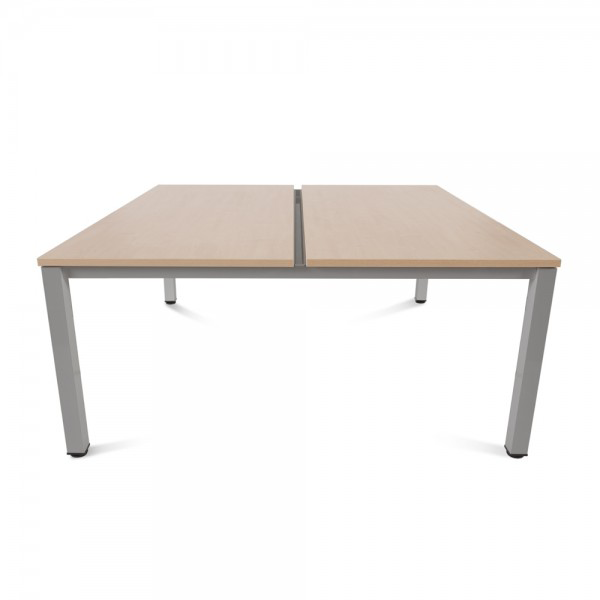 Mesa Executive rect. doble est. Alum. 160x163