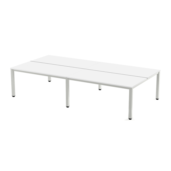 Mesa Executive rect. cuád. est. Blanco 163x320