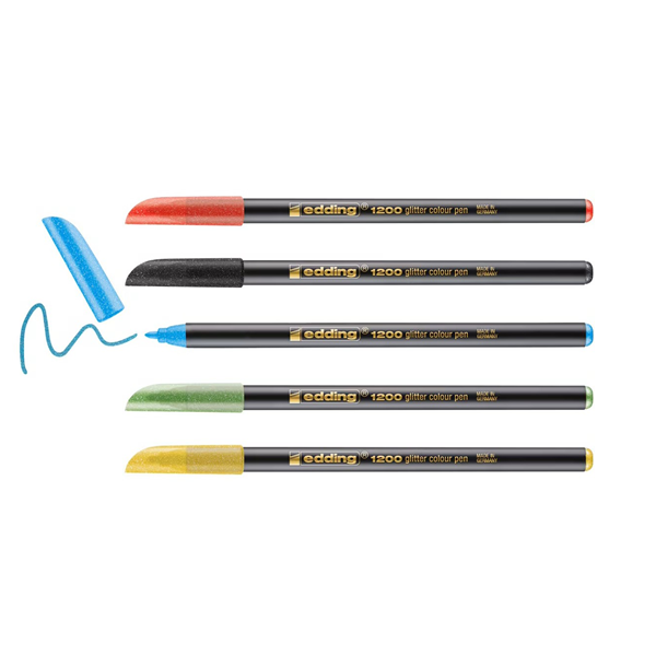 Estuche 15 + 6 gratis edding 1200 y 1340 glitter