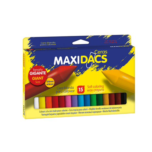 Ceras Maxidacs. Estuche 15 u.