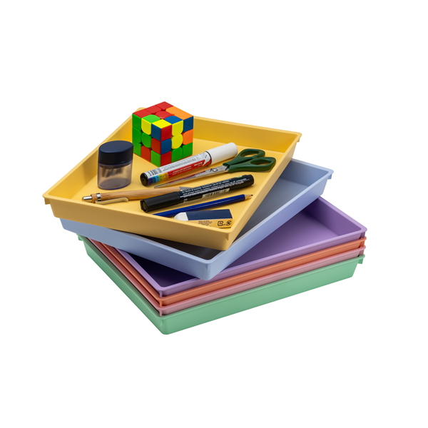 Bandejas multiuso colores pastel. Pack de 6