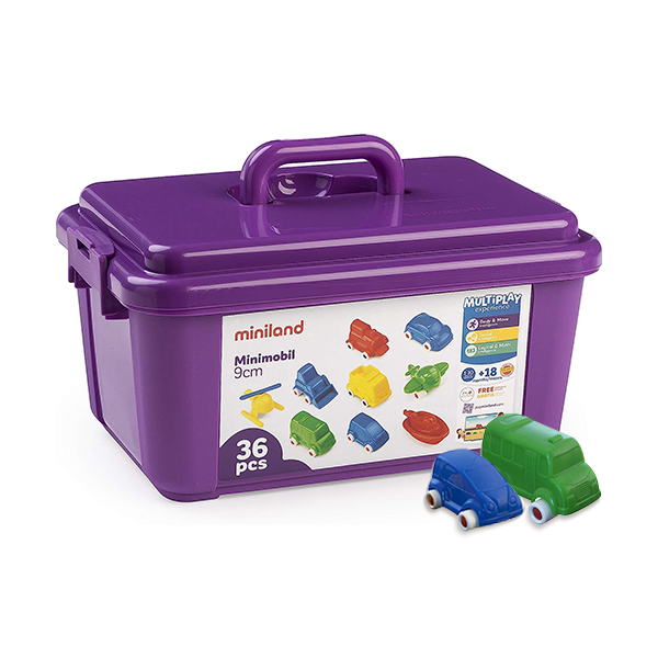 Minimobil 9 cm contenedor 36 u.