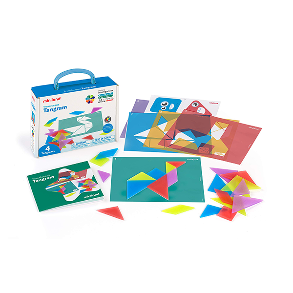 Tangram translúcido. Set de 4