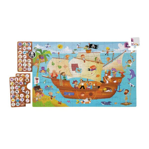 Puzle observation barco pirata