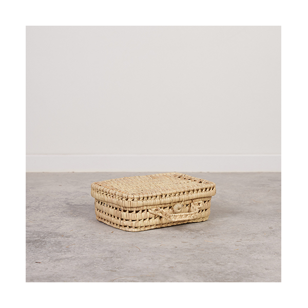 Maletín de palma y caña raga pequeño