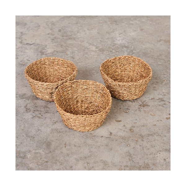 Bols de seagrass Ø16 cm. Pack de 3