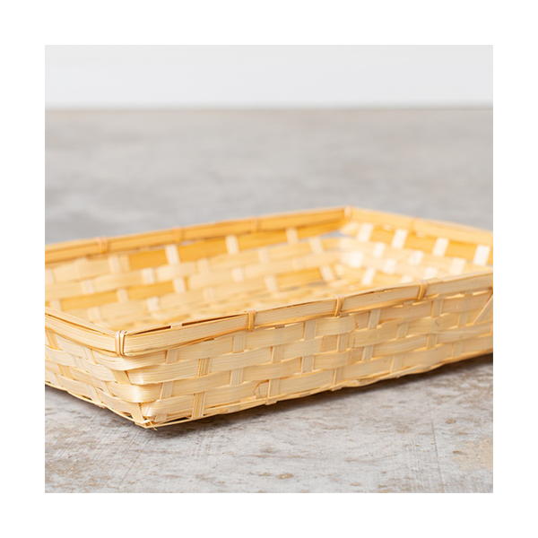 Bandeja rectangular bambú 50x34x12 cm