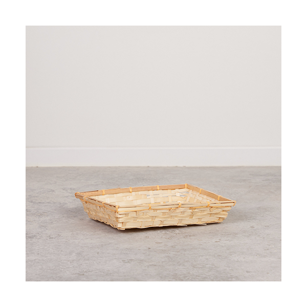 Bandeja rectangular bambú 45x34x10 cm
