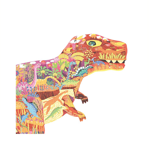 Puzzle forma animal dinosaurio grande