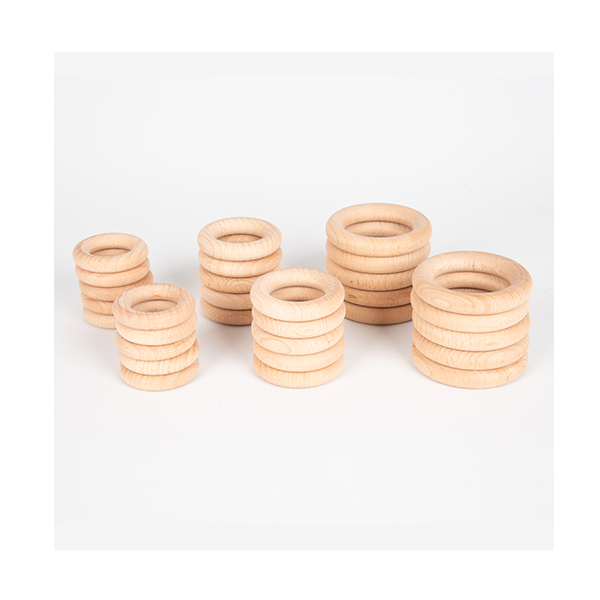 Conjunto 10 anillos madera Ø56 mm.