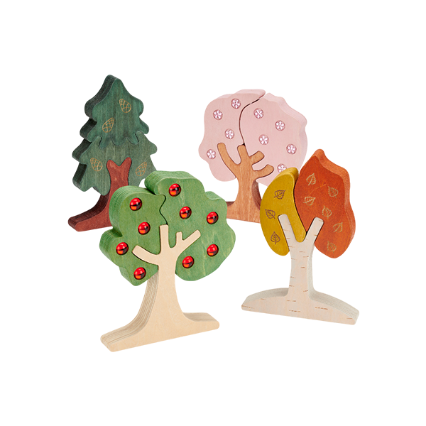 Árboles de las estaciones con gemas