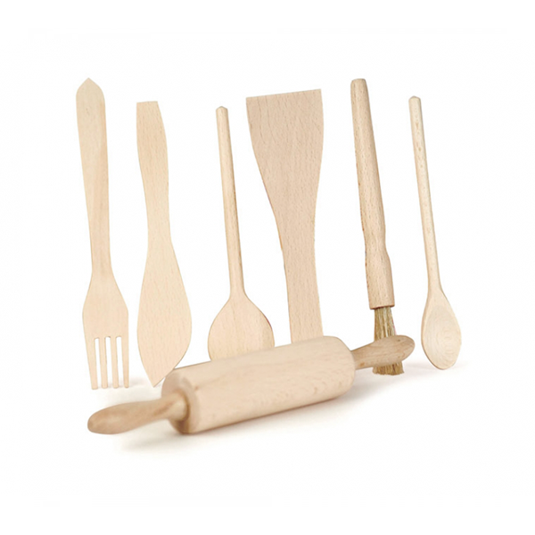 Set 7 utensilios cocina madera